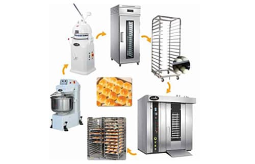 Automated industrial bakery production line equipment